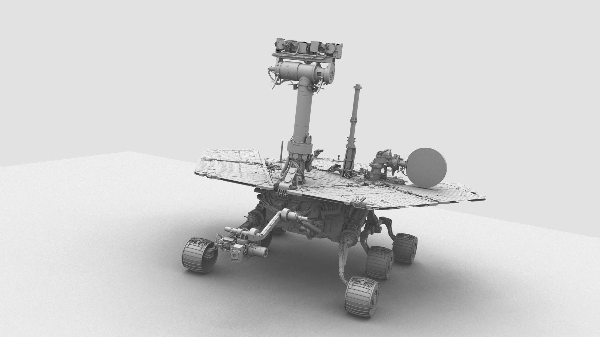 Mars Rover 3D Rendered front view