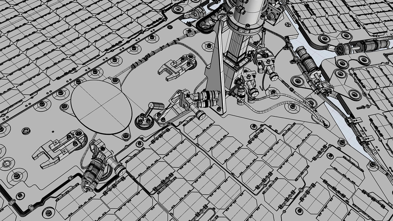 Mars Rover 3D wings with solar panels