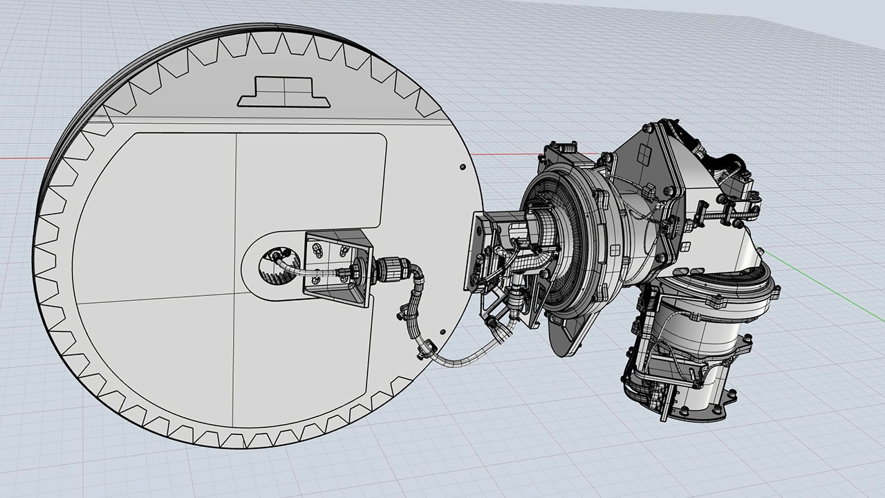 Mars Rover 3D High Gain Antenna (HGA)