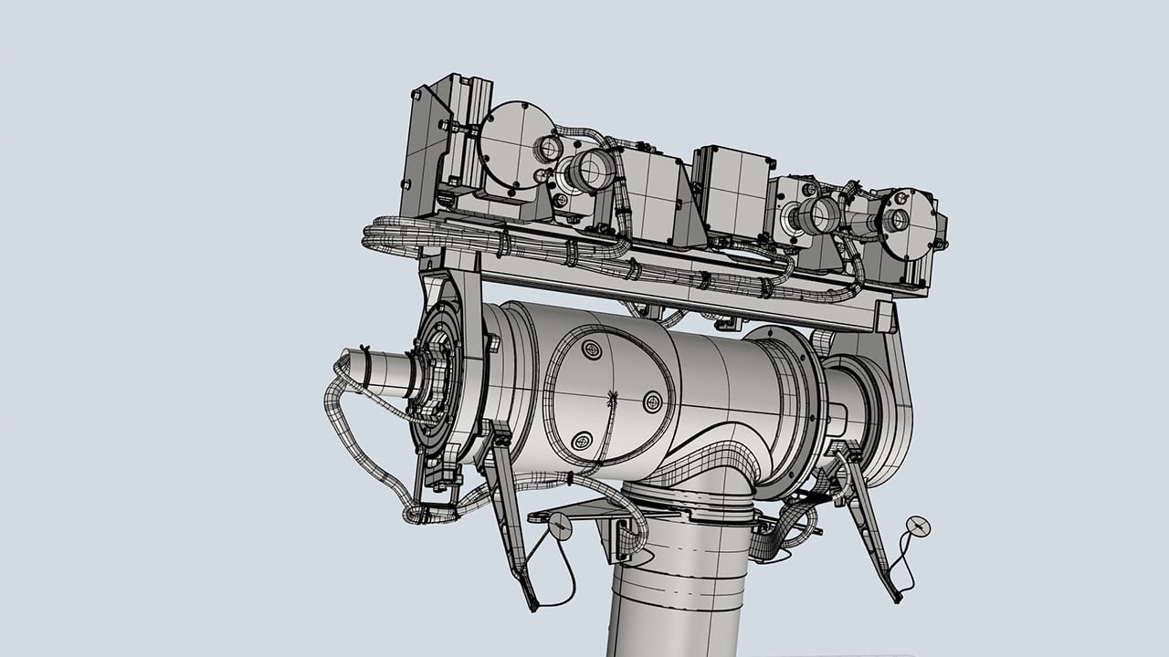 Mars Rover 3D camera mast