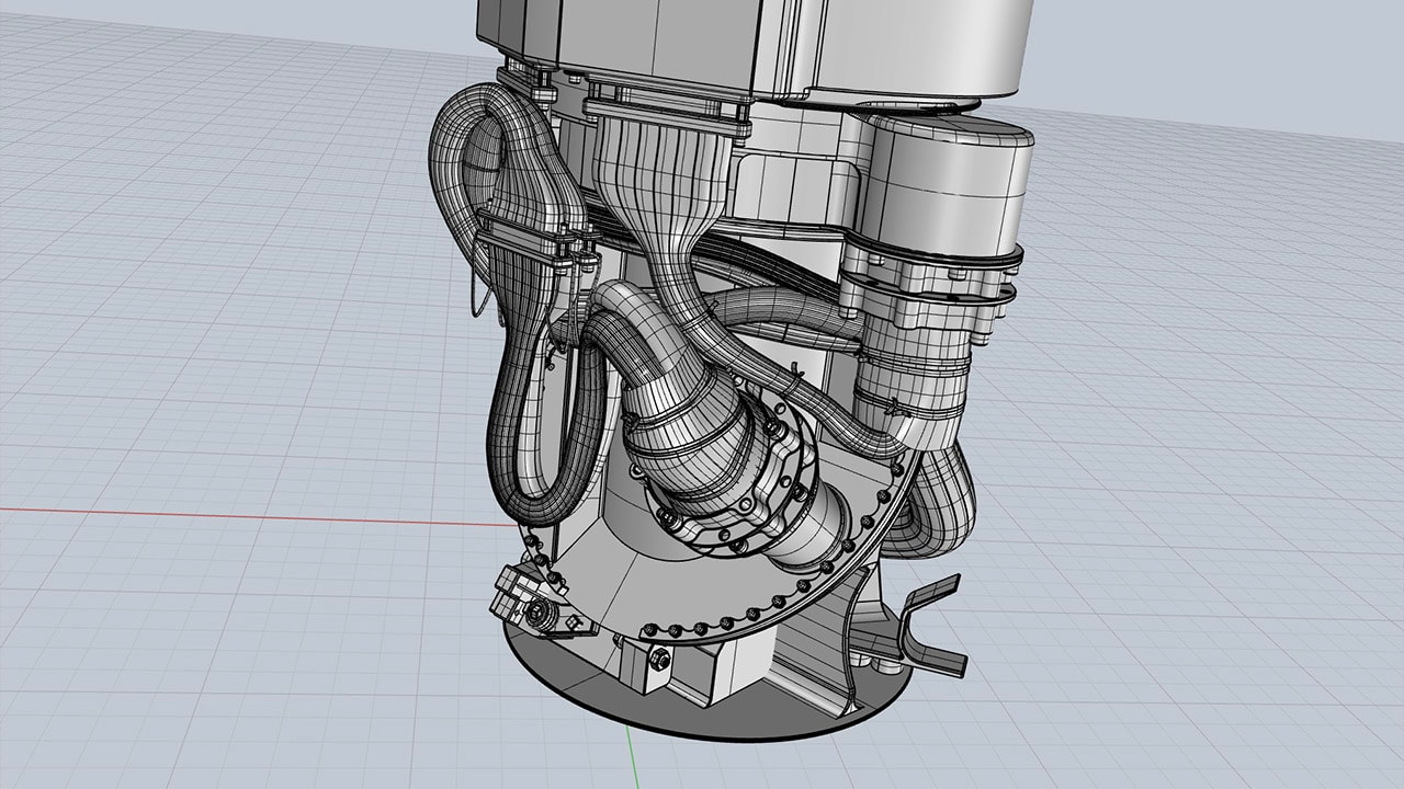 Mars Rover 3D mast base